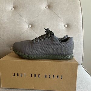 NOBULL Gray and Green Sneakers Sleek Knit Design